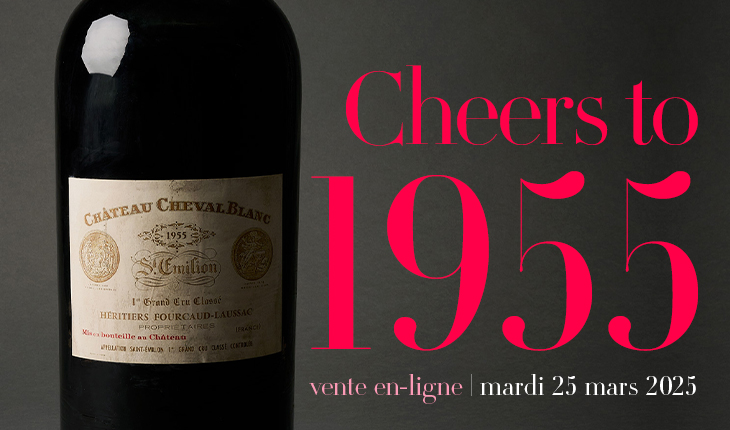 vente aux enchères en ligne propose des bouteilles, des magnums et un impérial 1955